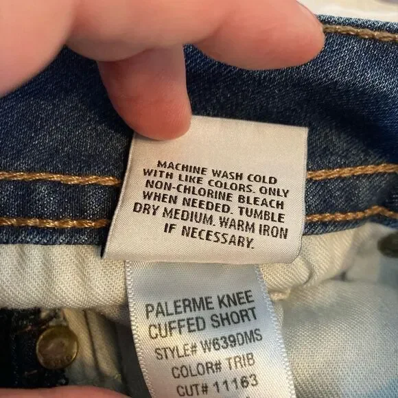 Hudson Jeans Pallerme Knee Cuffed Denim Longer Shorts, High Waist - Picture 12 of 12